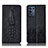 Leather Case Stands Flip Cover Holder H03P for Oppo K9S 5G Black