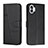 Leather Case Stands Flip Cover Holder H03X for Nothing Phone 1 Black