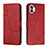 Leather Case Stands Flip Cover Holder H03X for Nothing Phone 1 Red