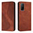 Leather Case Stands Flip Cover Holder H03X for Xiaomi Mi 10T Pro 5G Brown