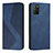 Leather Case Stands Flip Cover Holder H03X for Xiaomi Poco M3 Blue