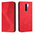 Leather Case Stands Flip Cover Holder H03X for Xiaomi Redmi 9 Prime India Red