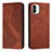 Leather Case Stands Flip Cover Holder H03X for Xiaomi Redmi A1 Brown