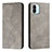 Leather Case Stands Flip Cover Holder H03X for Xiaomi Redmi A1 Gray