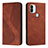 Leather Case Stands Flip Cover Holder H03X for Xiaomi Redmi A1 Plus Brown