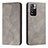 Leather Case Stands Flip Cover Holder H03X for Xiaomi Redmi Note 11 Pro+ Plus 5G Gray