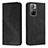 Leather Case Stands Flip Cover Holder H03X for Xiaomi Redmi Note 11S 5G Black