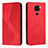 Leather Case Stands Flip Cover Holder H03X for Xiaomi Redmi Note 9 Red