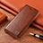 Leather Case Stands Flip Cover Holder H04P for Apple iPhone 11 Pro Brown