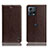 Leather Case Stands Flip Cover Holder H04P for Motorola Moto Edge 30 Fusion 5G Brown