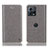 Leather Case Stands Flip Cover Holder H04P for Motorola Moto Edge 30 Fusion 5G Gray