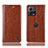 Leather Case Stands Flip Cover Holder H04P for Motorola Moto Edge 30 Fusion 5G Light Brown