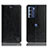 Leather Case Stands Flip Cover Holder H04P for Motorola Moto Edge S30 5G Black