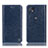 Leather Case Stands Flip Cover Holder H04P for Motorola Moto G50 5G Blue