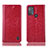 Leather Case Stands Flip Cover Holder H04P for Motorola Moto G50 Red