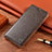 Leather Case Stands Flip Cover Holder H04P for Motorola Moto G62 5G Gray