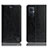 Leather Case Stands Flip Cover Holder H04P for OnePlus Nord N20 5G Black
