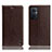 Leather Case Stands Flip Cover Holder H04P for OnePlus Nord N20 5G Brown