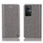 Leather Case Stands Flip Cover Holder H04P for OnePlus Nord N20 5G Gray