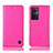 Leather Case Stands Flip Cover Holder H04P for OnePlus Nord N20 5G Hot Pink