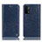 Leather Case Stands Flip Cover Holder H04P for OnePlus Nord N200 5G Blue