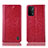 Leather Case Stands Flip Cover Holder H04P for OnePlus Nord N200 5G Red