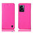 Leather Case Stands Flip Cover Holder H04P for OnePlus Nord N300 5G Hot Pink