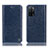 Leather Case Stands Flip Cover Holder H04P for Oppo A53s 5G Blue
