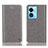 Leather Case Stands Flip Cover Holder H04P for Oppo A58 5G Gray