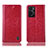 Leather Case Stands Flip Cover Holder H04P for Oppo A76 Red