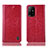 Leather Case Stands Flip Cover Holder H04P for Oppo F19 Pro+ Plus 5G Red