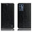 Leather Case Stands Flip Cover Holder H04P for Oppo K9S 5G Black