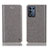 Leather Case Stands Flip Cover Holder H04P for Oppo K9S 5G Gray