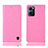 Leather Case Stands Flip Cover Holder H04P for Oppo Reno7 5G Pink