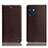 Leather Case Stands Flip Cover Holder H04P for Oppo Reno7 SE 5G Brown