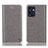 Leather Case Stands Flip Cover Holder H04P for Oppo Reno7 SE 5G Gray