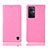 Leather Case Stands Flip Cover Holder H04P for Oppo Reno7 Z 5G Pink