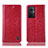 Leather Case Stands Flip Cover Holder H04P for Oppo Reno7 Z 5G Red