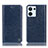 Leather Case Stands Flip Cover Holder H04P for Oppo Reno8 5G Blue
