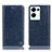 Leather Case Stands Flip Cover Holder H04P for Oppo Reno8 Pro 5G Blue