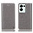 Leather Case Stands Flip Cover Holder H04P for Oppo Reno8 Pro 5G Gray