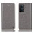Leather Case Stands Flip Cover Holder H04P for Oppo Reno8 Z 5G Gray