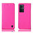 Leather Case Stands Flip Cover Holder H04P for Oppo Reno8 Z 5G Hot Pink