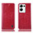 Leather Case Stands Flip Cover Holder H04P for Oppo Reno9 Pro+ Plus 5G Red