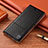 Leather Case Stands Flip Cover Holder H04P for Samsung Galaxy S21 Plus 5G Black