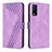 Leather Case Stands Flip Cover Holder H04X for Vivo Y12s Purple