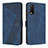 Leather Case Stands Flip Cover Holder H04X for Vivo Y20 Blue