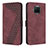 Leather Case Stands Flip Cover Holder H04X for Xiaomi Mi 10i 5G Red Wine