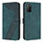 Leather Case Stands Flip Cover Holder H04X for Xiaomi Poco M3 Green