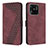 Leather Case Stands Flip Cover Holder H04X for Xiaomi Redmi 10C 4G Red Wine